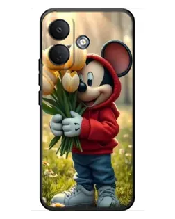 Чохол для Xiaomi Poco X8 з картинкою «Міккі з тюльпанами»