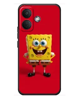 Чохол для Xiaomi Poco X8 з картинкою «Спанч Боб на червоному»