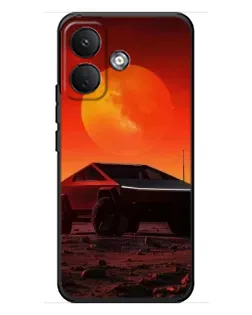 Чехол для Xiaomi Poco X8 с картинкой «Cybertruck на Марсе»