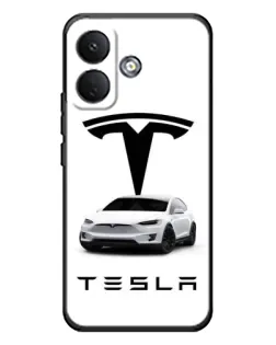 Чехол для Xiaomi Poco X8 с картинкой «Tesla White Style»