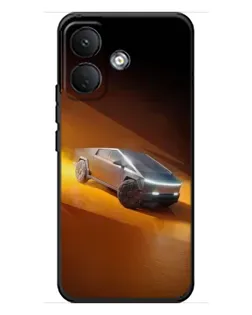 Чехол для Xiaomi Poco X8 с картинкой «Cybertruck в пустыне»