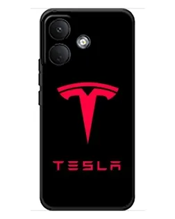 Чехол для Xiaomi Poco X8 с картинкой «Tesla Red Logo»
