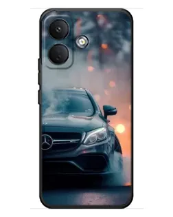 Чехол для Xiaomi Poco X8 с картинкой «Mercedes — ночной город»