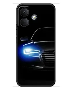Чехол для Xiaomi Poco X8 с картинкой «Неоновый взгляд Audi»