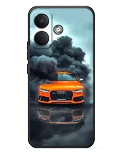 Чехол для Xiaomi Poco X8 с картинкой «Audi в облаках дыма»