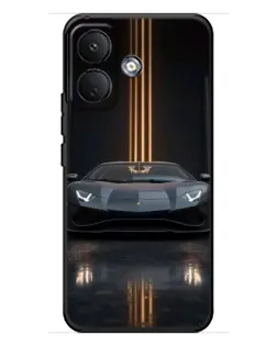 Чехол для Xiaomi Poco X8 с картинкой «Lamborghini золотые линии»