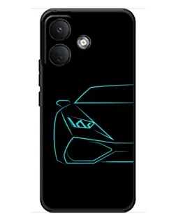 Чехол для Xiaomi Poco X8 с картинкой «Голубой силуэт Lamborghini»