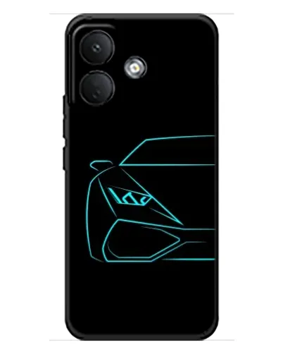 Чохол для Xiaomi Poco X8 з картинкою «Блакитний силует Lamborghini»
