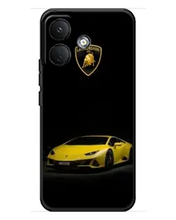 Чехол для Xiaomi Poco X8 с картинкой «Lamborghini желтый акцент»