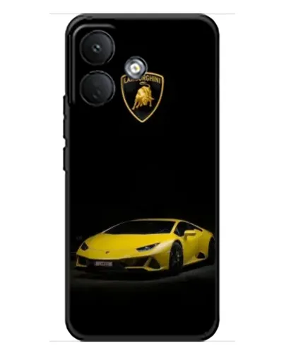 Чохол для Xiaomi Poco X8 з картинкою «Lamborghini жовтий акцент»