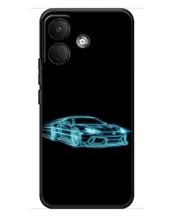 Чехол для Xiaomi Poco X8 с картинкой «Неоновый контур Lamborghini»