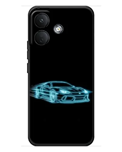 Чохол для Xiaomi Poco X8 з картинкою «Неоновий контур Lamborghini»