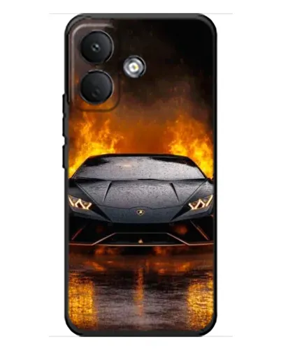 Чохол для Xiaomi Poco X8 з картинкою «Lamborghini у вогні»