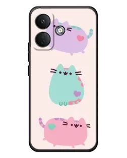 Чохол для Xiaomi Poco X8 з картинкою «Pusheen тріо»
