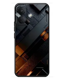 Чехол для Xiaomi Poco X8 с картинкой «Черные геометрические блоки»
