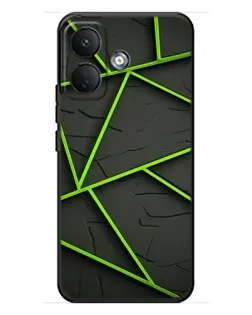 Чехол для Xiaomi Poco X8 с картинкой «Зеленые геометрические линии»