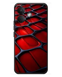 Чехол для Xiaomi Poco X8 с картинкой «Красная глянцевая сетка»