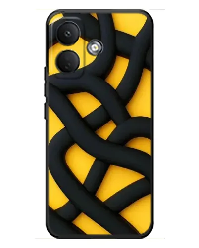 Чехол для Xiaomi Poco X8 с картинкой «Черное желтое переплетение» Чехол для Xiaomi Poco X8 с картинкой «Черное желтое переплетение»