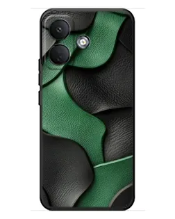 Чехол для Xiaomi Poco X8 с картинкой «Зеленые кожаные волны»