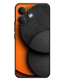 Чехол для Xiaomi Poco X8 с картинкой «Геометрия оранжевых кругов»