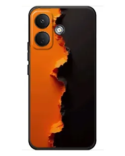 Чехол для Xiaomi Poco X8 с картинкой «Оранжевый разлом»