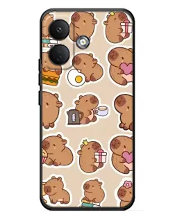 Чехол для Xiaomi Poco X8 с картинкой «Капибары паттерн» Чехол для Xiaomi Poco X8 с картинкой «Капибары паттерн»