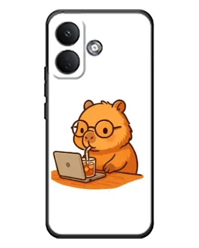 Чехол для Xiaomi Poco X8 с картинкой «Капибара с ноутбуком» Чехол для Xiaomi Poco X8 с картинкой «Капибара с ноутбуком»
