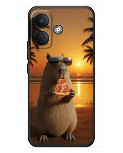 Чехол для Xiaomi Poco X8 с картинкой «Капибара с пиццей» Чехол для Xiaomi Poco X8 с картинкой «Капибара с пиццей»