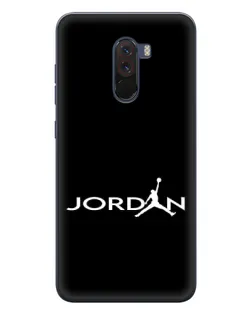 Чехол для Xiaomi POCO F1 с картинкой «Jordan White Logo»