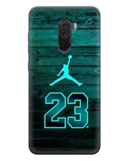 Чехол для Xiaomi POCO F1 с картинкой «Jordan Cyan 23»
