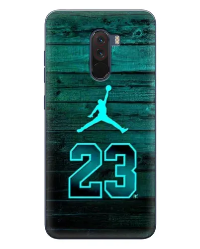 Чехол для Xiaomi POCO F1 с картинкой «Jordan Cyan 23»