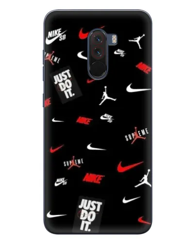 Чехол для Xiaomi POCO F1 с картинкой «Nike Mix Pattern»