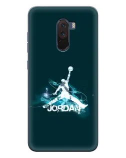 Чехол для Xiaomi POCO F1 с картинкой «Jordan Blue Fire»