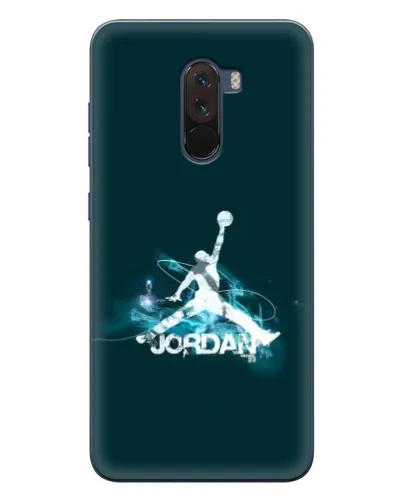 Чехол для Xiaomi POCO F1 с картинкой «Jordan Blue Fire»