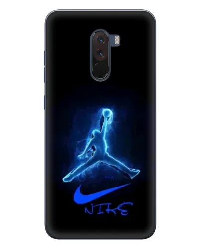 Чехол для Xiaomi POCO F1 с картинкой «Jordan Neon Blue»