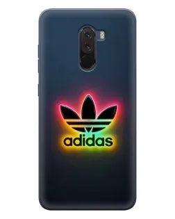 Чехол для Xiaomi POCO F1 с картинкой «Неоновый Adidas»