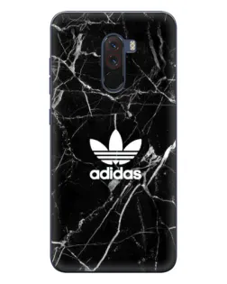 Чехол для Xiaomi POCO F1 с картинкой «Белый мрамор Adidas»