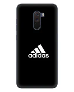 Чехол для Xiaomi POCO F1 с картинкой «Черная классика Adidas»