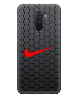 Чехол для Xiaomi POCO F1 с картинкой «Nike — карбоновая сетка» Чехол для Xiaomi POCO F1 с картинкой «Nike — карбоновая сетка»