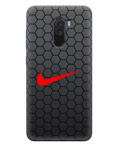 Чехол для Xiaomi POCO F1 с картинкой «Nike — карбоновая сетка» Чехол для Xiaomi POCO F1 с картинкой «Nike — карбоновая сетка»