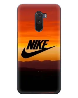 Чехол для Xiaomi POCO F1 с картинкой «Nike — вечерний горизонт»
