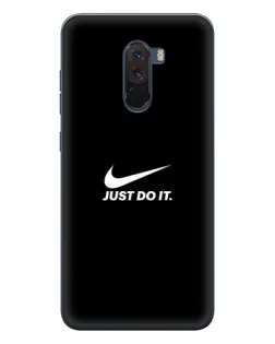 Чехол для Xiaomi POCO F1 с картинкой «Минимализм от Nike»