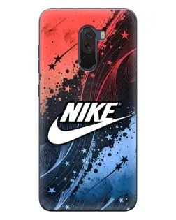 Чехол для Xiaomi POCO F1 с картинкой «Градиентный принт Найк»