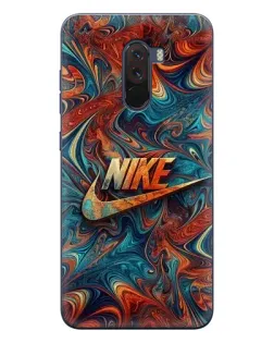 Чехол для Xiaomi POCO F1 с картинкой «Nike в абстракции»