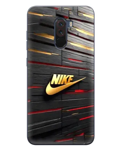 Чехол для Xiaomi POCO F1 с картинкой «Золотой Nike на металле» Чехол для Xiaomi POCO F1 с картинкой «Золотой Nike на металле»