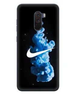 Чехол для Xiaomi POCO F1 с картинкой «Nike и синий дым»