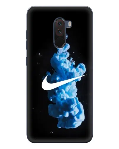 Чехол для Xiaomi POCO F1 с картинкой «Nike и синий дым» Чехол для Xiaomi POCO F1 с картинкой «Nike и синий дым»