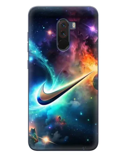 Чехол для Xiaomi POCO F1 с картинкой «Космический Nike Swoosh» Чехол для Xiaomi POCO F1 с картинкой «Космический Nike Swoosh»