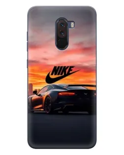 Чехол для Xiaomi POCO F1 с картинкой «Nike и суперкар»