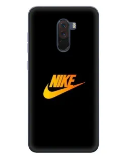 Чехол для Xiaomi POCO F1 с картинкой «Золотой логотип Nike»